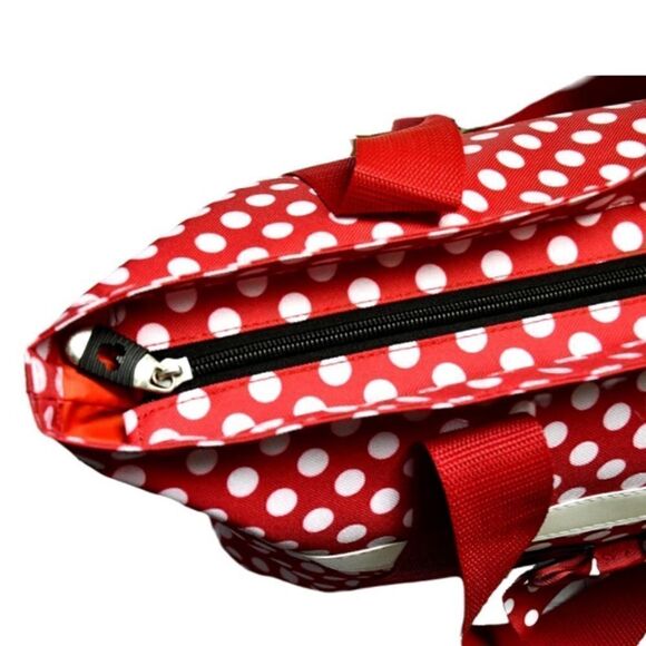 Disney Tote Mickey & Minnie Mouse Icon Print Zipper Travel Bag - Picture 3 of 4